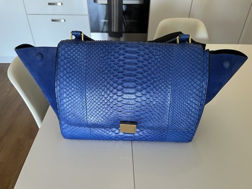 Celine trapeze blue - celine, python
