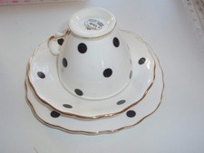 Vintage Royal Vale Black Polka