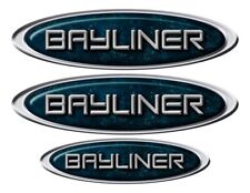 3 Bayliner Custom Oval Stickers 10" long