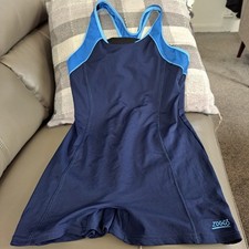 Zoggs blue women's swimsuit, UK size 18 short style legs