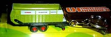 F) KEYRING CLAAS QUANTUM DIE-CAST FARM TRAILER GREEN GRAIN ARABLE CROP TRANSPORT