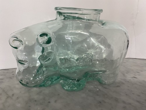 Blown glass hippo - blown,