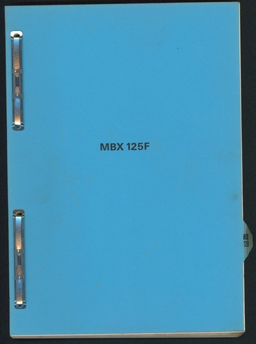 Factory honda mbx125f manual - honda,
