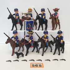 Playmobil Western Soldiers Union on Horseback x 8 Figures Civil War Bundle ACW