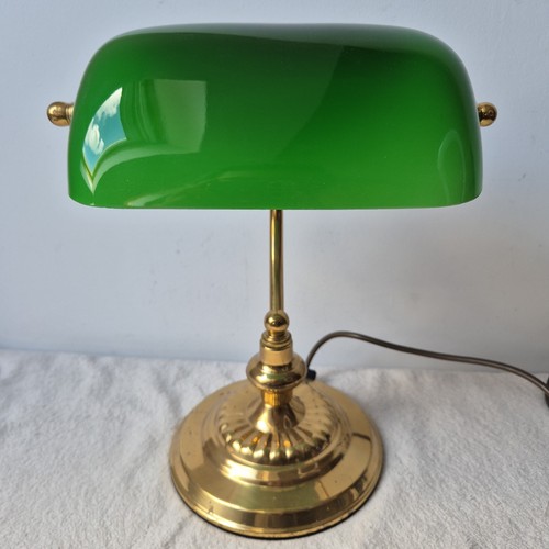 Bankers desk lamp green glass - green,