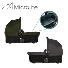 Silver Cross Micralite Carrycot For TwoFold SmartFold Pram - Carbon - Evergreen