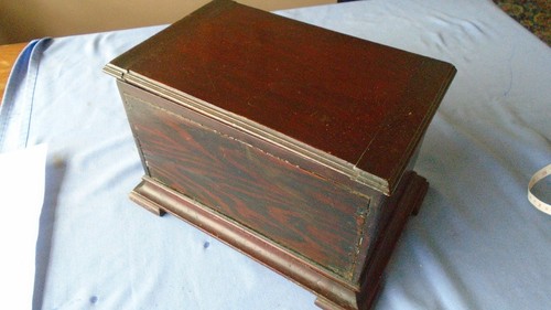 Large antique wooden writing - wooden,