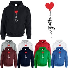 Personalised Valentines Day Mens Hoodie Gift For Boyfriend Girlfriend Couple