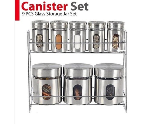 9pcs canister storage - storage, jar