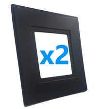 2 x Black Single Light Switch