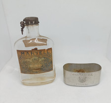 Vintage Antique J&E Martell Cognac Bottle And Sipping Cup
