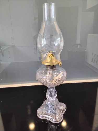 Vintage glass paraffin oil - paraffin,