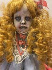 OOAK Creepy Cute Horror Doll 16” Blue Dress
