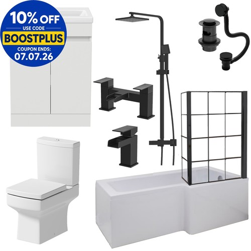 Complete bathroom suite - suite, black