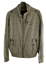 Schott NYC Army Type Military Field Bomber Jacket Size M Check Anorak Cotton