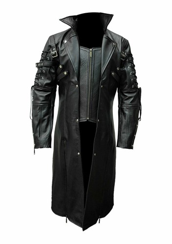 Handmade real black leather - black,