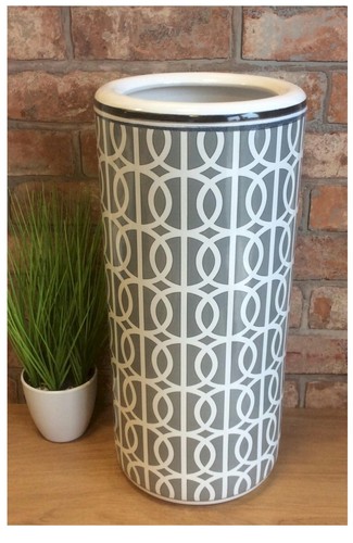 Grey and white circles - and, ceramic