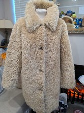 Zara Soft Teddy Honey Blonde Faux Fur Coat Jacket L BNWT RRP £90