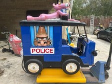 PINK PANTHER POLICE VAN CHILDERNS KIDDIE RIDE ON MACHINE WORKING