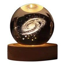 Valentines Day Gift Galaxy Crystal Ball Lamp 3D Planet Moon Lamp USB LED6002