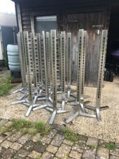Galvanised Show Jump stands 1.55mm tall with keyhole tracks 