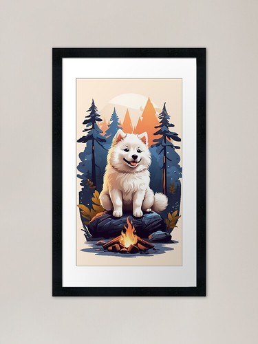 Sweet smiling samoyed - , at