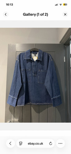 Oversized denim popover - h&m,