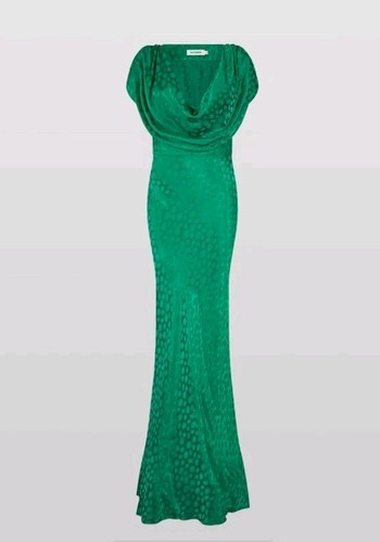 Rat boa odessa dress - rat, green