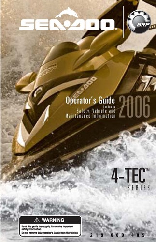 Sea doo owners manual book - owners,