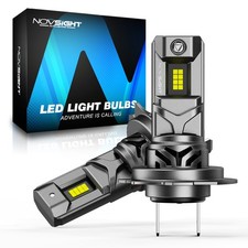 NOVSIGHT Pair 36000LM H7 LED Headlight Bulbs Kit High Low Beam 6500K Super White