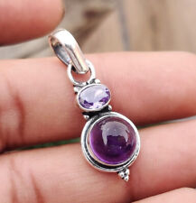 Nice African Amethyst Gemstone 925 Sterling Silver Handmade Pendant S-1