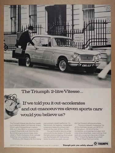 1968 triumph vitesse litre - triumph, 2-litre