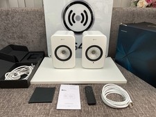 KEF LSX WIRELESS SPEAKERS IN WHITE !! AMAZING SOUND QUALITY !!