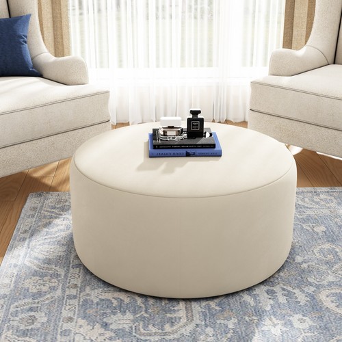 Large round ottoman velvet - 30"large,