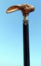 Solid Brass Rabbit Head Handle