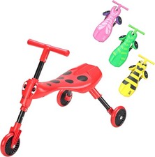 Scuttlebug 3-Wheel Foldable Ride-On Tricycle for 1-3 Year Old Boys and Medium 