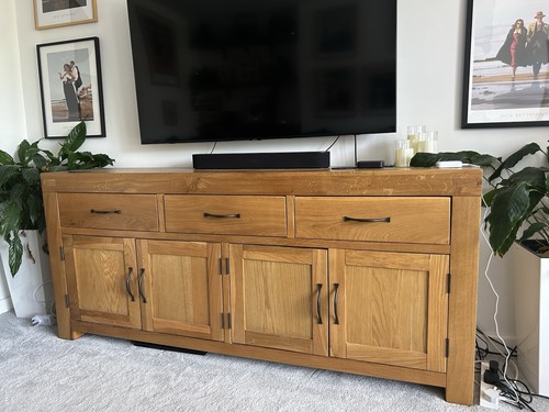 Solid sideboard oak colour - in,