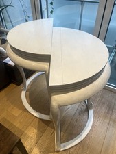 White Half Moon Table