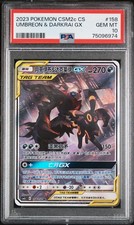 2023 Pokemon Simplified Chinese #158/150 Umbreon Darkrai GX Tag Team PSA 10