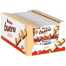 Ferrero Kinder Bueno White Chocolate Bars 30 x 39g in Box New from Germany