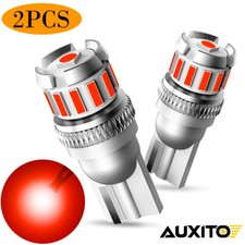2X 12V RED T10 Capless LED Wedge Bulb Classic Car Gauge Sidelight AUXITO LED