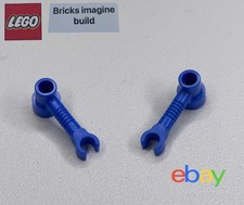 2 x LEGO 4735 Clip Arm Robot Arm Torch Holder Blue Space Brick - 8E