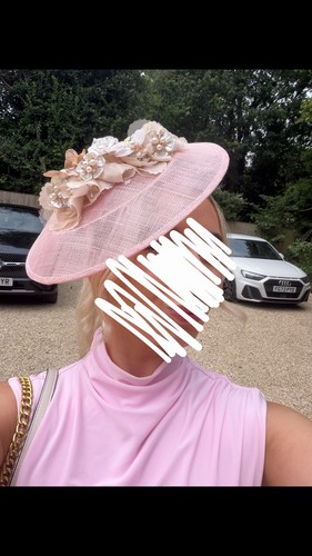 Pink fascinator - pink,