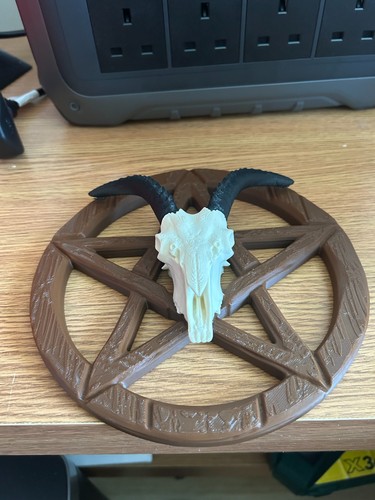 Rustic faux wood pentagram - rustic,