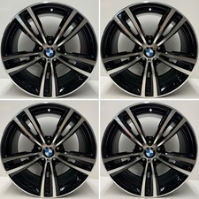 Genuine BMW 3 4 Series 442m 19” Alloy Wheels F30 F31 Refurbished Black Diamond