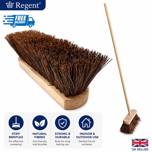 Outdoor broom with handle - with,