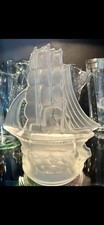 Art Deco Glass Nelson Ship by Walter & Sohne 