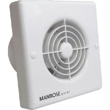 Manrose QF100T 4.8W 100mm 4 Inch Quiet Axial Bathroom Extractor Fan with Timer