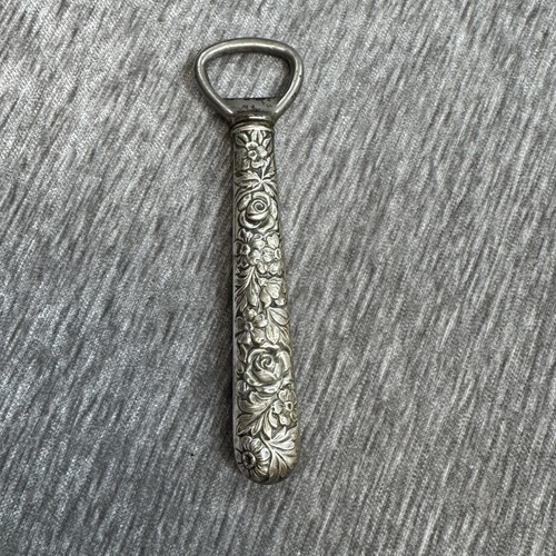 Vintage sterling handle - handle, floral