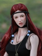 1/3 BJD Doll Women Female Resin Movable Joints Eyes Red Hair Clothes Girls Toys